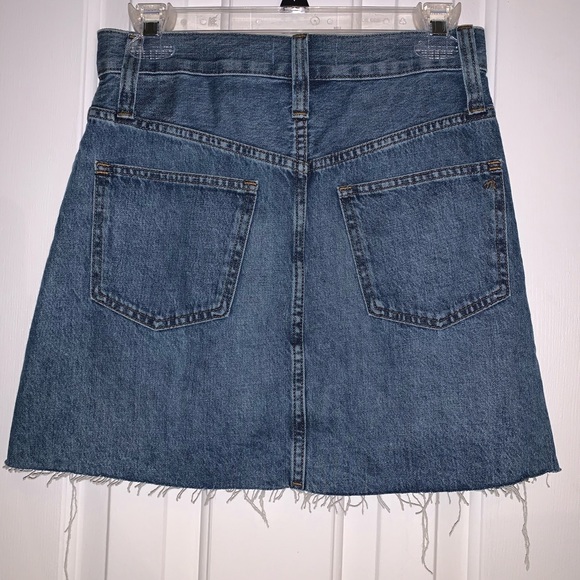 Madewell Rigid Denim A-Line Raw edge Skirt size 24 - Picture 5 of 11